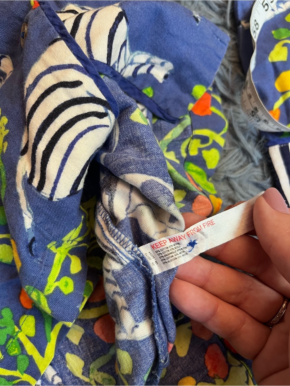 Olivia Wendel for Anthropologie Flannel Sleep PJ Pajama Top Pants Set Size L - Picture 8 of 13